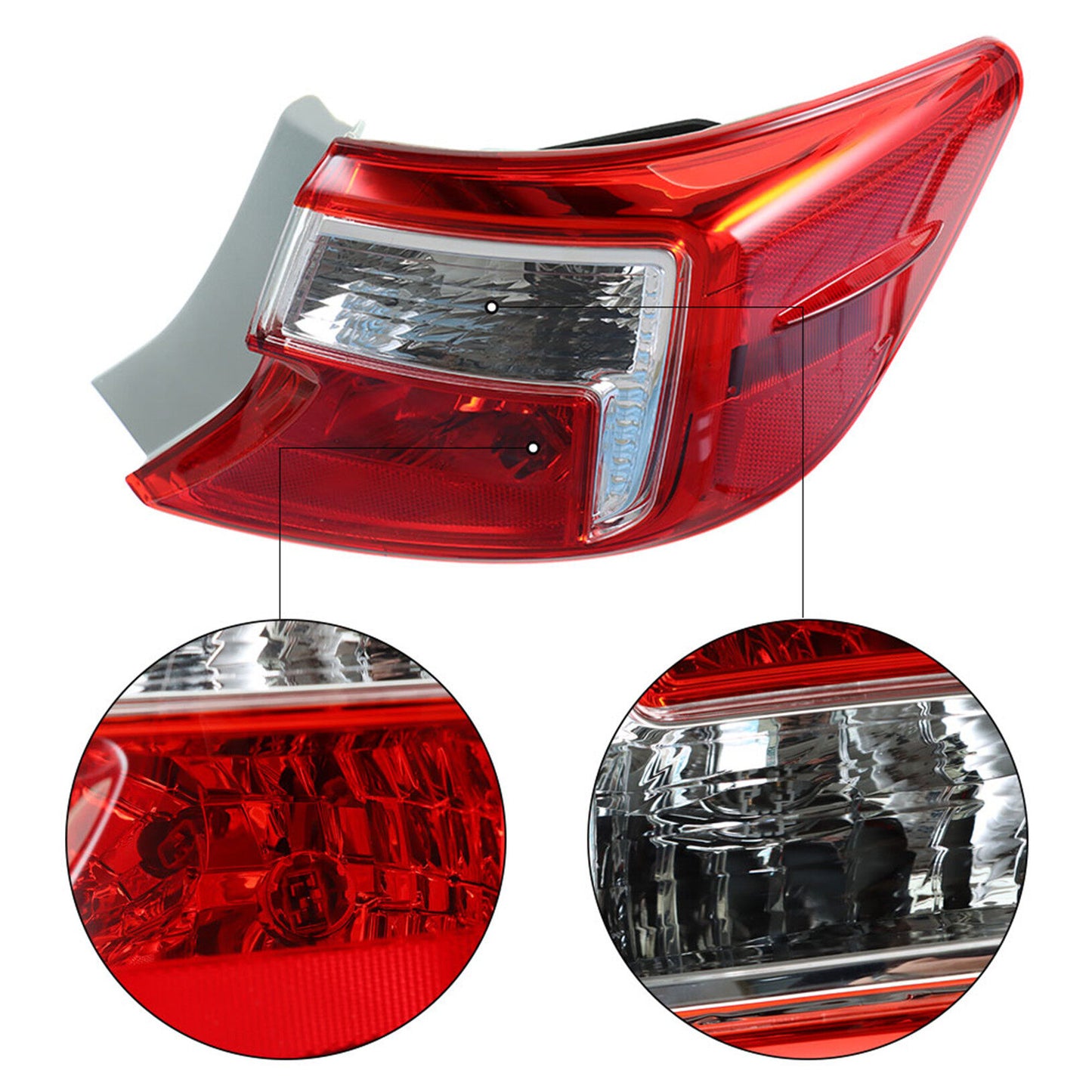 munirater 1-Pack Tail Light Brake Lamp Assembly Replacement for 2012-2014 Toyota Camry Right Side 8155006470, TO2805114