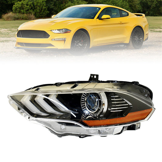 munirater Driver Side Headlight Assembly with LED DRL Replacement for 2018-2020 Mustang Projector Headlights FO2502369