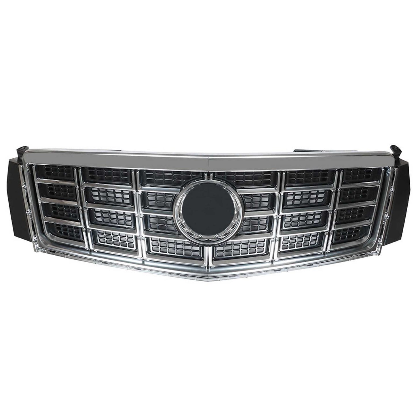 munirater Grille Front Upper Shell Center Chrome Gray Insert Replacement for 2013-2015 XTS 23473084