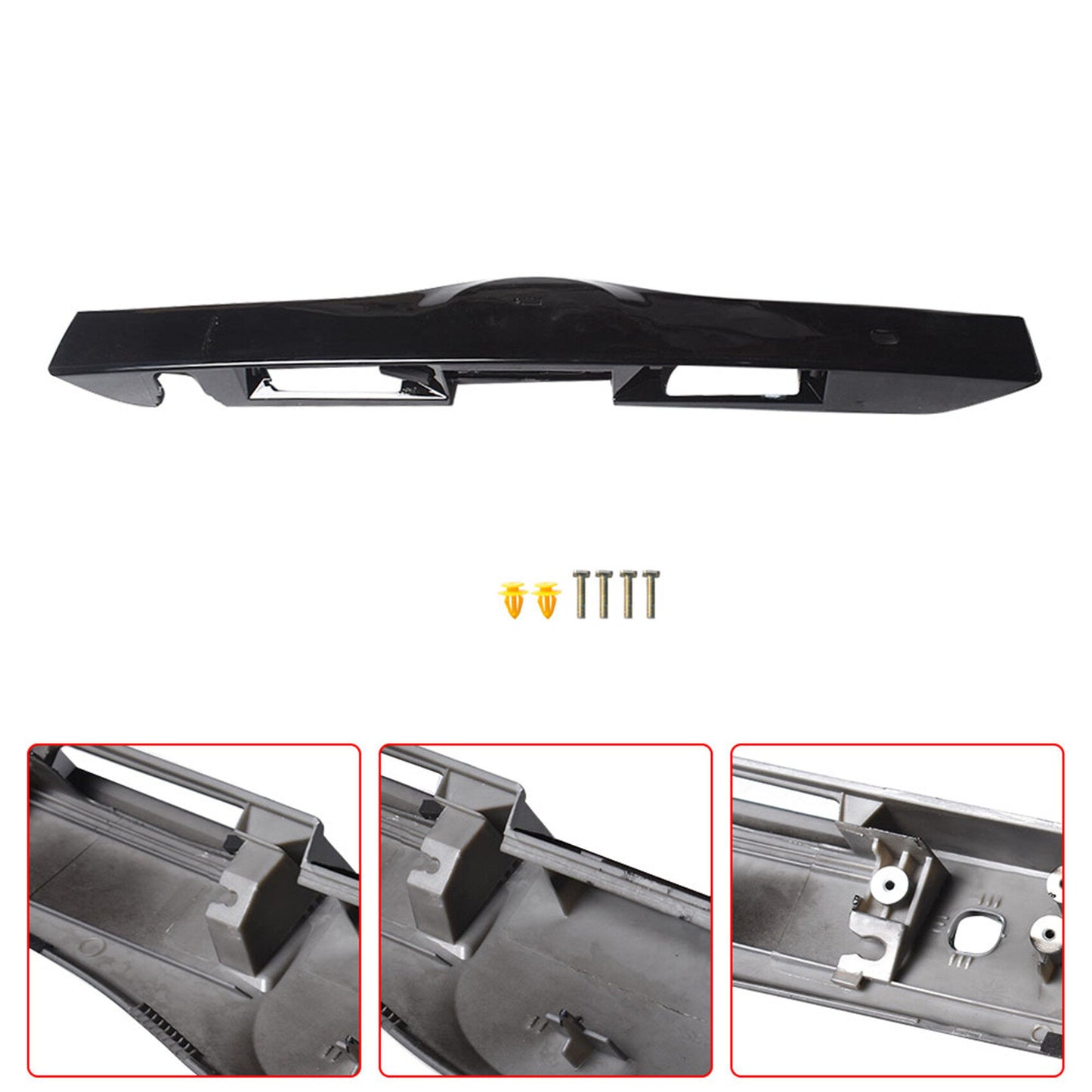 munirater Bright Black Rear Tailgate Liftgate Garnish Handle Trim Replacement for 2004-2009 Toyota Prius