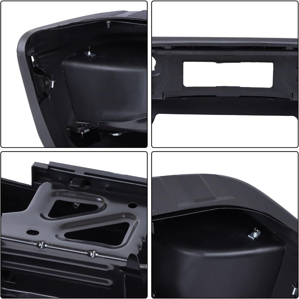 Black Steel Rear Step Bumper for Chevrolet Silverado 1500 & GMC Sierra 1500 2014-2018, GM1103177