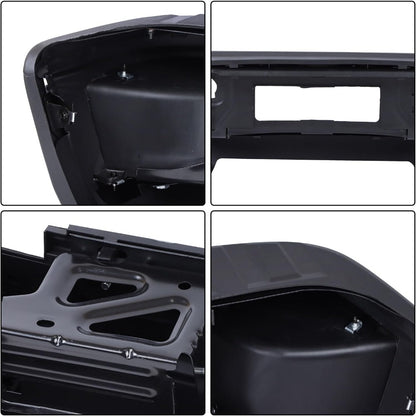 Black Steel Rear Step Bumper for Chevrolet Silverado 1500 & GMC Sierra 1500 2014-2018, GM1103177