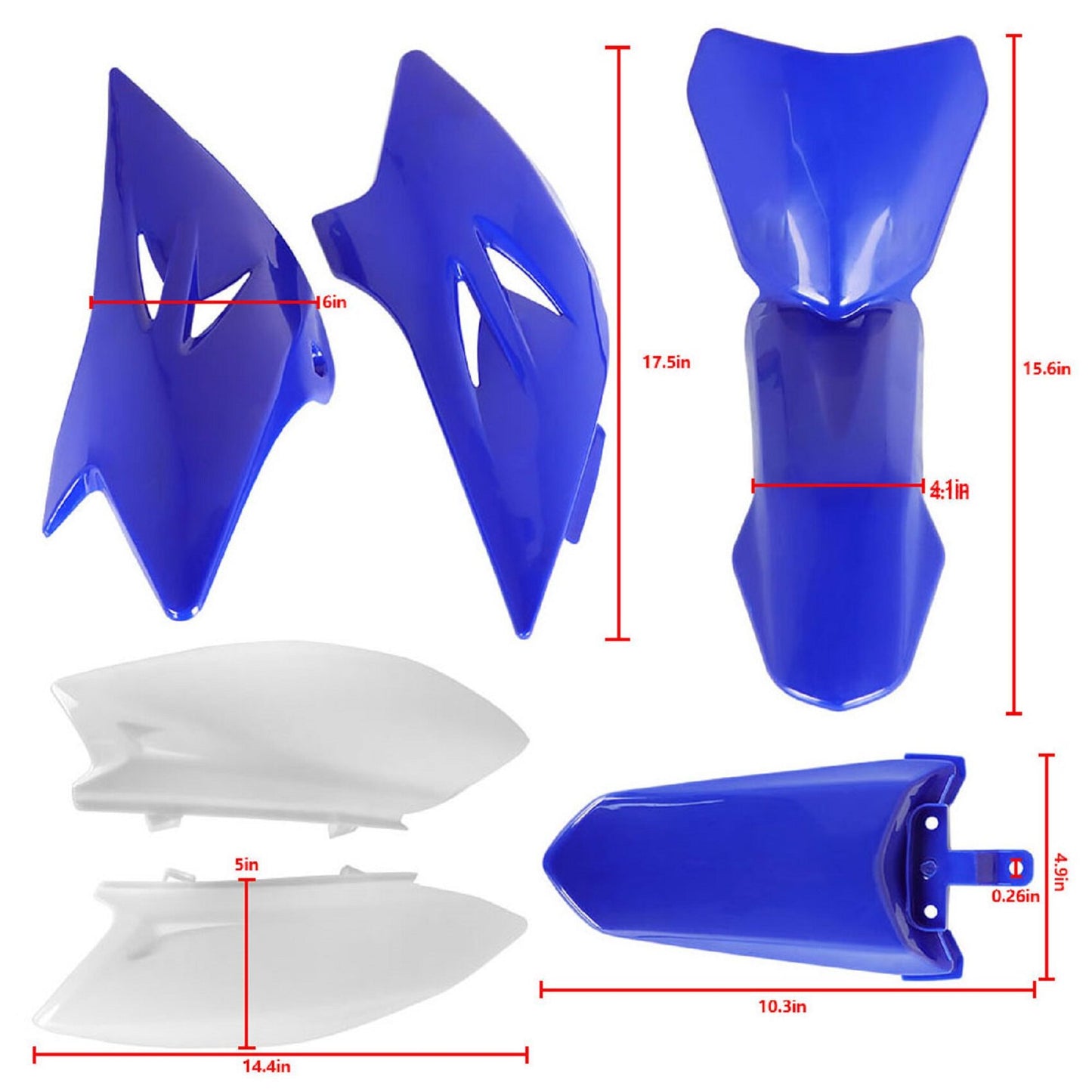 munirater Fender Kit Side Cover Fairing Replacement for TTR50 2006-2021