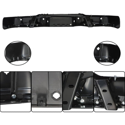 Primed Steel Rear Bumper for Ford F-150 2009-2014, with Sensor Holes, FO1103167