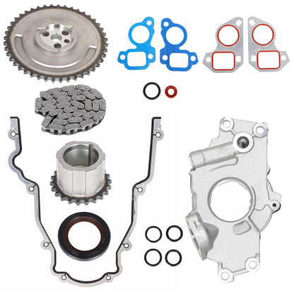 munirater M295 Oil Pump with Timing Chain Kit Replacement for 4.8L 5.3L 6.0L LS1 LS2 LS3 12586665 12639249 89060436 12556582