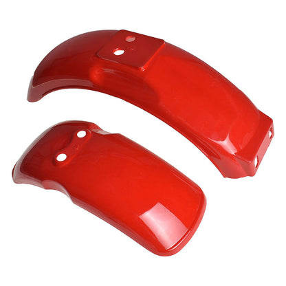 munirater Plastic Red Front & Rear Fender Wheel Splash Guard Cover Replacement for Honda Z50 Z50A Z50R 50CC Mini Trail