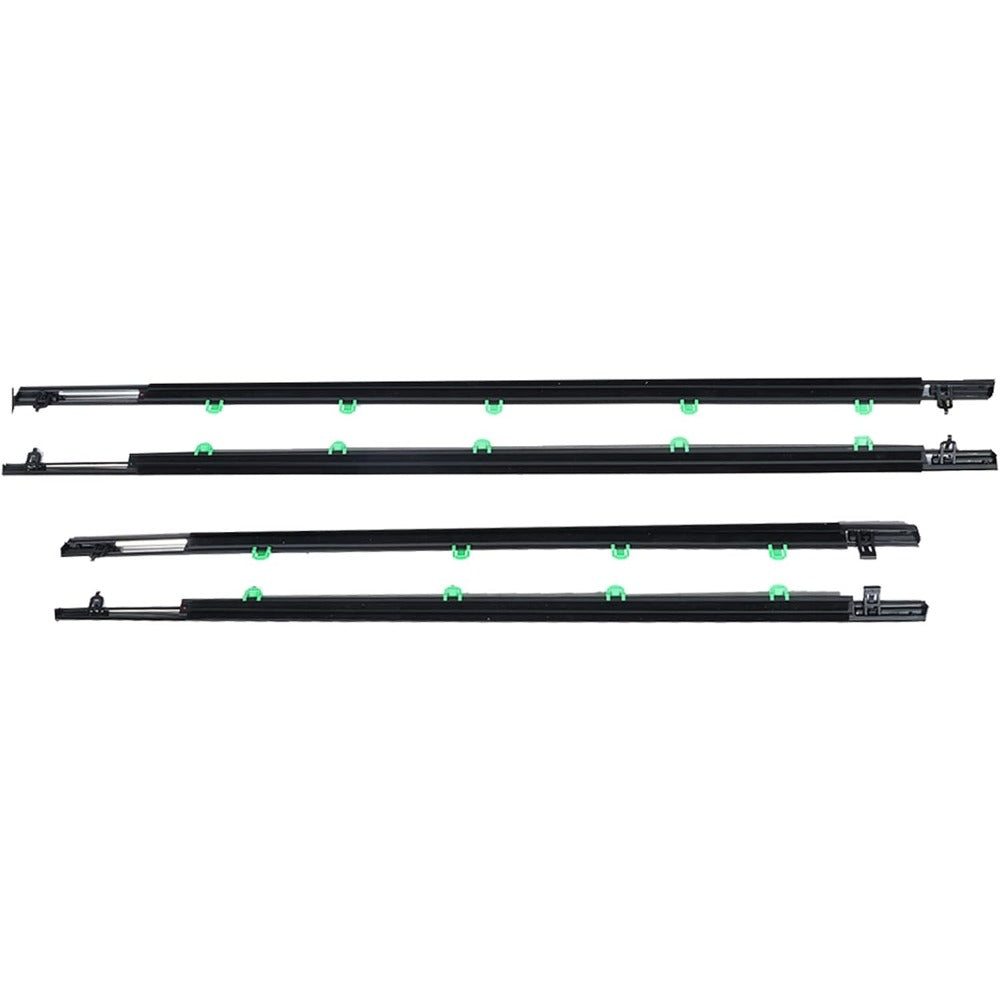 Chrome & Black Outer Window Weatherstrip Kit for 2007-2011 Honda CR-V, 4-Piece