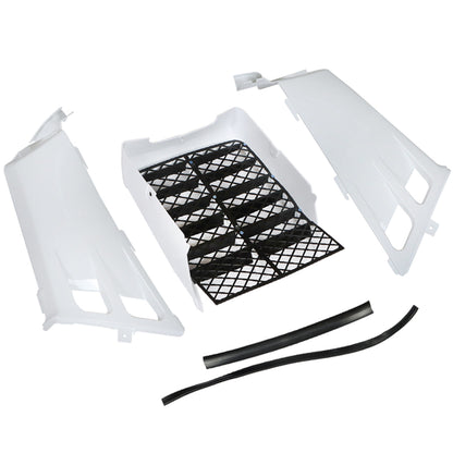 munirater White Plastic Gas Tank Side Covers and Grill Replacement for Banshee 1987-2006