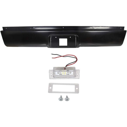 Black Steel Rear Bumper Roll Pan for Chevrolet Silverado 1500 & GMC Sierra 1500 1999-2006