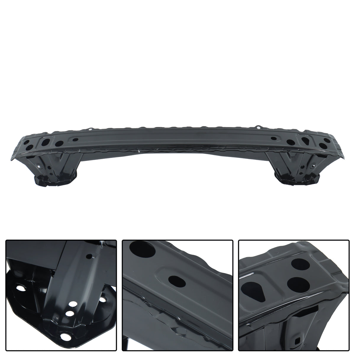 Black Rear Bumper Reinforcement Impact Bar Replacement for Outback Wilderness 2022 2023 2024 Steel