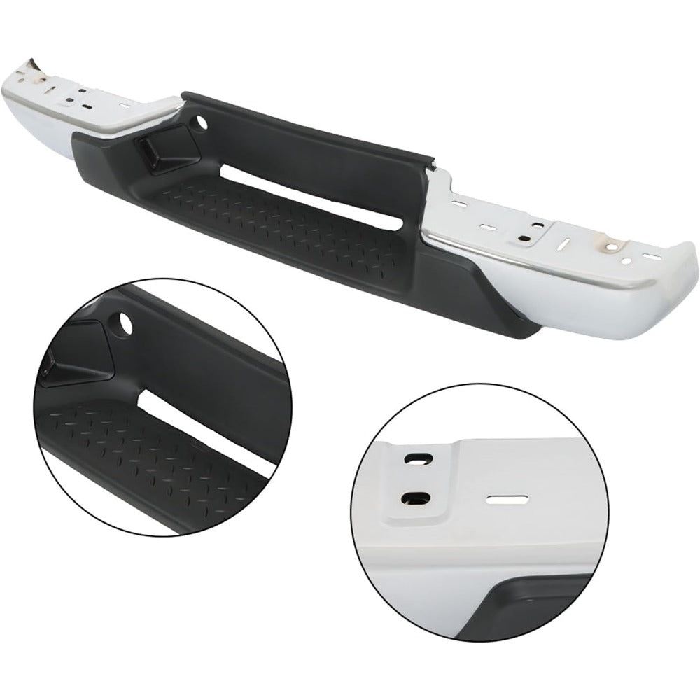 Chrome Steel Rear Step Bumper for Chevrolet Colorado & GMC Canyon 2008-2012, GM1103156
