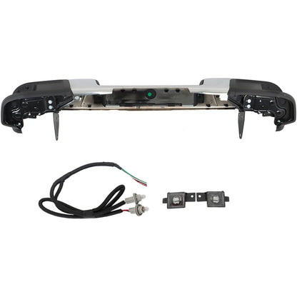 Chrome Rear Step Bumper for Chevrolet Colorado & GMC Canyon 2015-2019, without Sensor Holes, GM1103181