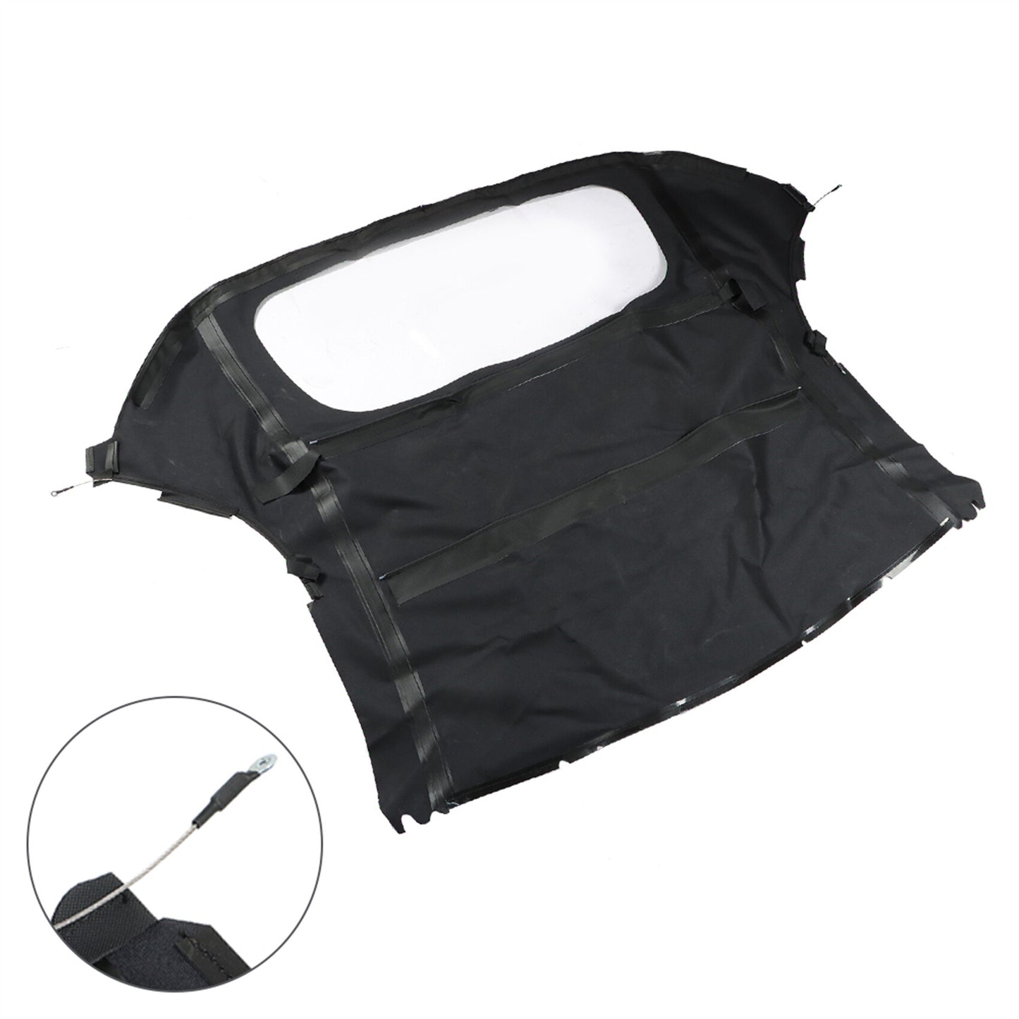 Convertible Soft Top Black Window Stayfast Cloth Replacement for 1997 1998 1999 2000 2001 2002 Boxster 986