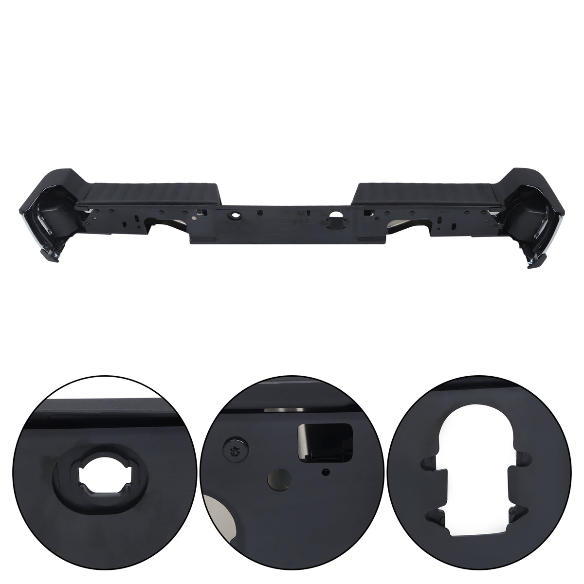 Steel Rear Bumper Assembly Black Replacement for F250 F350