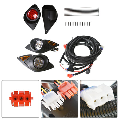 munirater 12V Headlight and Tail Light Kit LED Light Indicators Turn Signal Brake Stop Running Tail Light Replacement for Yamaha G29 Drive Gas or Electric 07 - up Golf Cart