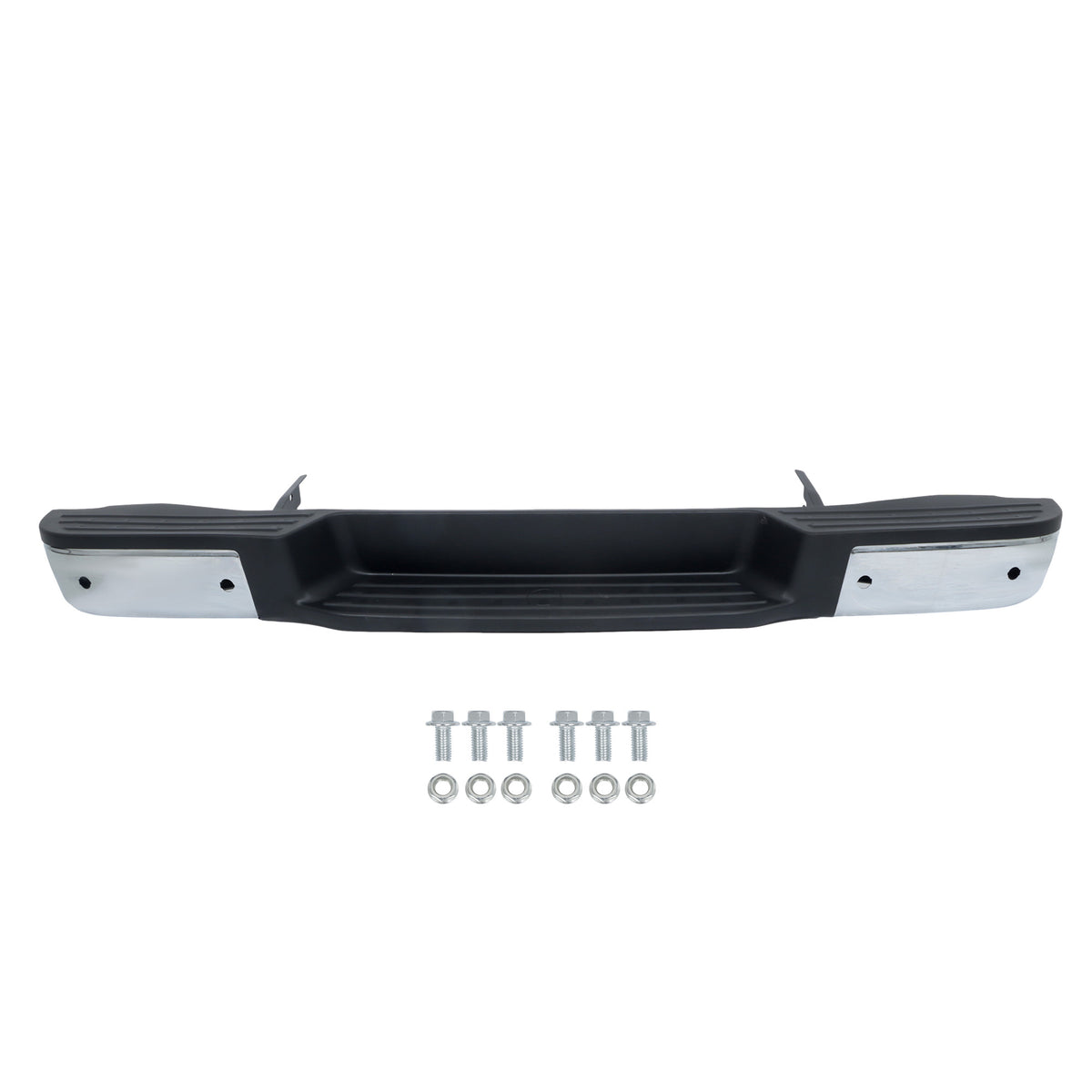 Rear Bumper Assembly Replacement for NV1500 NV2500 Replacement for NV1500 2012-2021 Replacement for NV2500 2012-2021, with Parking Aid Sensor Holes, Steel