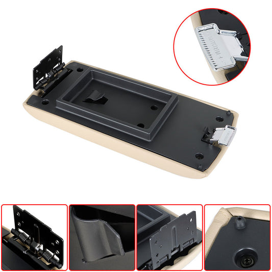 munirater Beige Car Armrest Lid Center Console Lid Cover Replacement for Flex 2013-2017 02ITG1210ABE FA8Z-7406024-AA