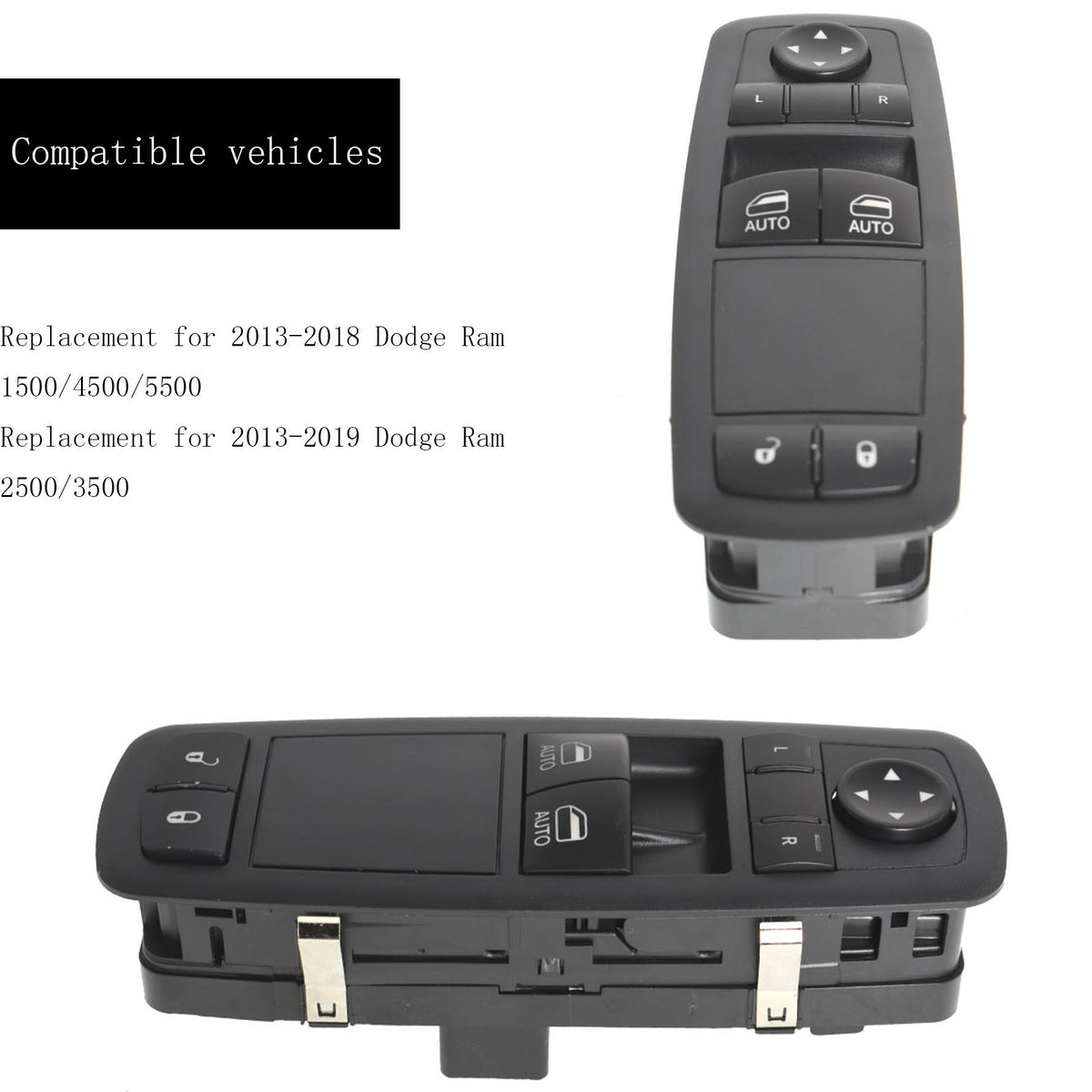 munirater Power Window Switch Driver Side Power Window Switch 68148895AB Replacement for 2013-2018 Dodge Ram 1500 2500 3500