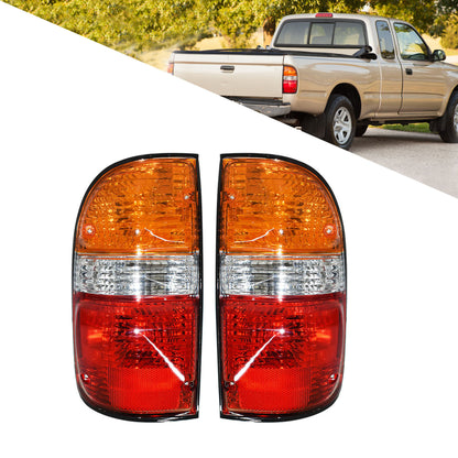 munirater Tail Light Rear Light Tail Lamp Clear Red Halogen Outer Passenger and Driver Side Replacement for 2001-2004 Tacoma