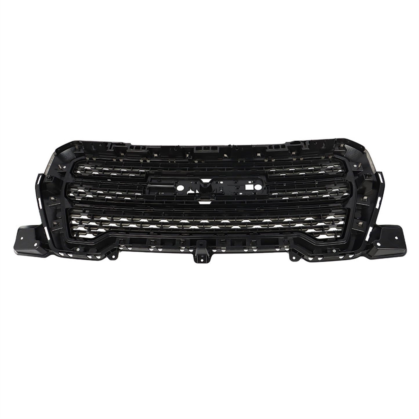 munirater Front Bumper Upper Hood Grille Grill Gloss Black Replacement for 2019-2021 Sierra 1500