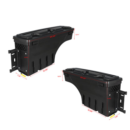munirater Truck Bed Storage Box Case Lockable Toolbox Replacement for 2015-2021 Colorado/Canyon, 2 Pack Right Passenger Side&Left Driver Side SC103D