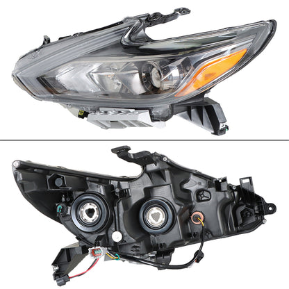 munirater Headlights Headlamps For 2016-2018 Nissan Altima Black Housing Driver Left Side