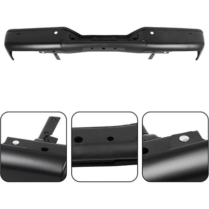 Black Steel Rear Step Bumper for Nissan Titan 2004-2015, NI1103110