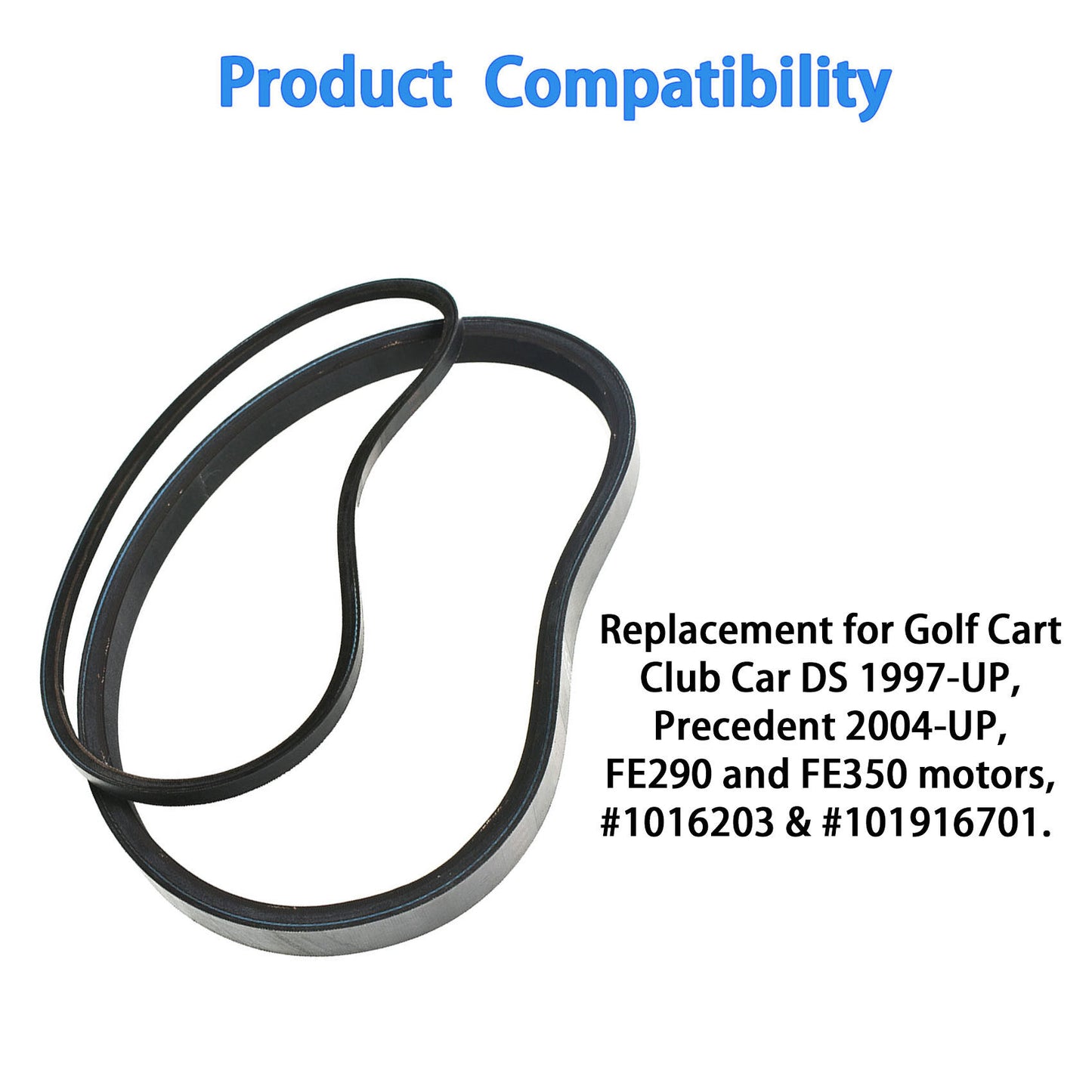 munirater Starter Generator & Drive Belt Replacement for Club Car 1997 - Up DS & 2004 - Up Precedent 101916701 1016203