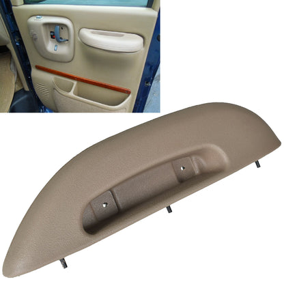 munirater Beige Front Left Car Door Armrest Pull Handle Cover Driver Side Replacement for 1996-2002 Express Savana Van 12376621