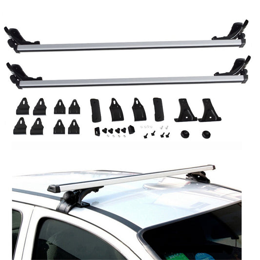 Universal 48 inch Car Aluminum Top Luggage Roof Rack Cross Bar Carrier Adjustable Window Frame with 3 Kinds Clamp