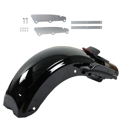 munirater Black LED Rear Fender System Replacement For Touring Models 2014-2021 CVO Style Motorcycle Big Glide