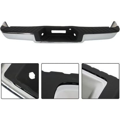 Chrome Rear Step Bumper for Ford F-150 2004-2006, without Sensor Holes, FO1103117