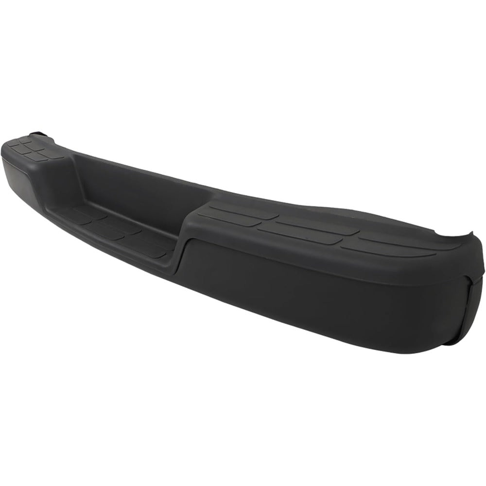 Black Rear Step Bumper for Chevrolet Express & GMC Savana 1996-2021, without Sensor Holes