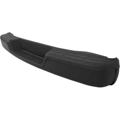 Black Rear Step Bumper for Chevrolet Express & GMC Savana 1996-2021, without Sensor Holes