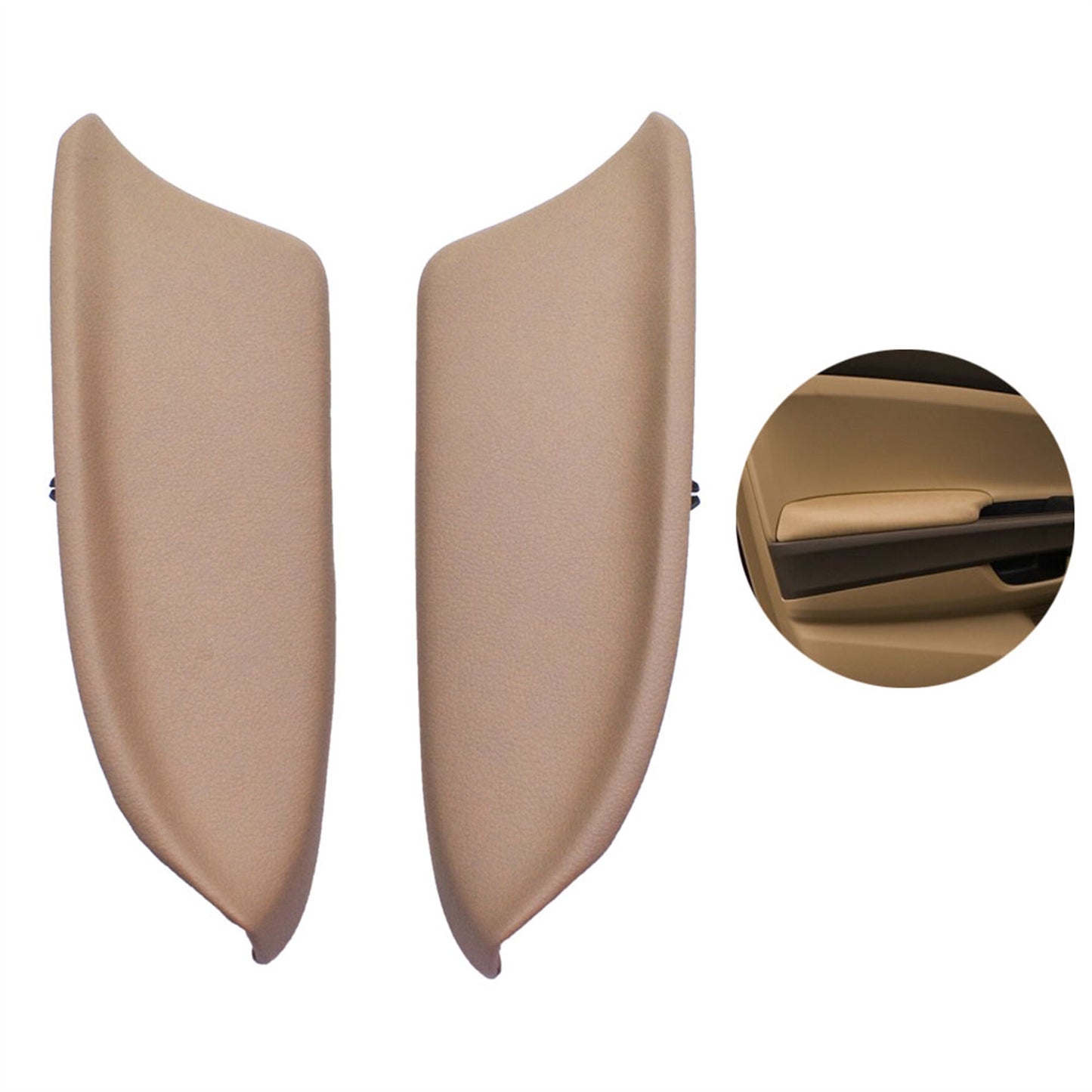 munirater Beige 1 Pair Front LR Car Door Panel Armrest Lid PU Leather Replacement for Honda Accord 2008-2012 Sedan 83553-TA0-A31ZC 83503-TA0-A31ZC