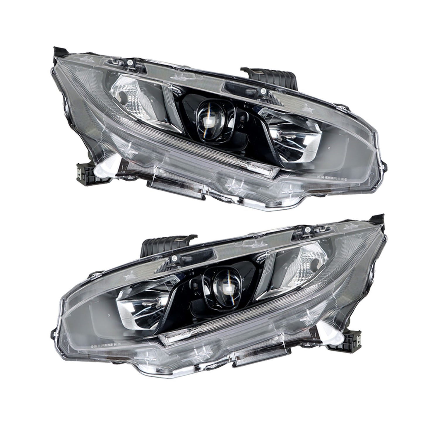 munirater Headlights Assembly Headlamp Halogen Driver & Passenger Side Replacement for 2016-2021 Civic