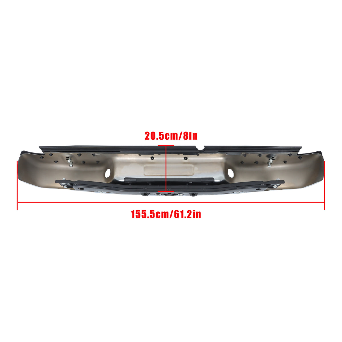 Chrome Steel Rear Step Bumper Assembly for Chevrolet S10 & GMC Sonoma 1998-2004