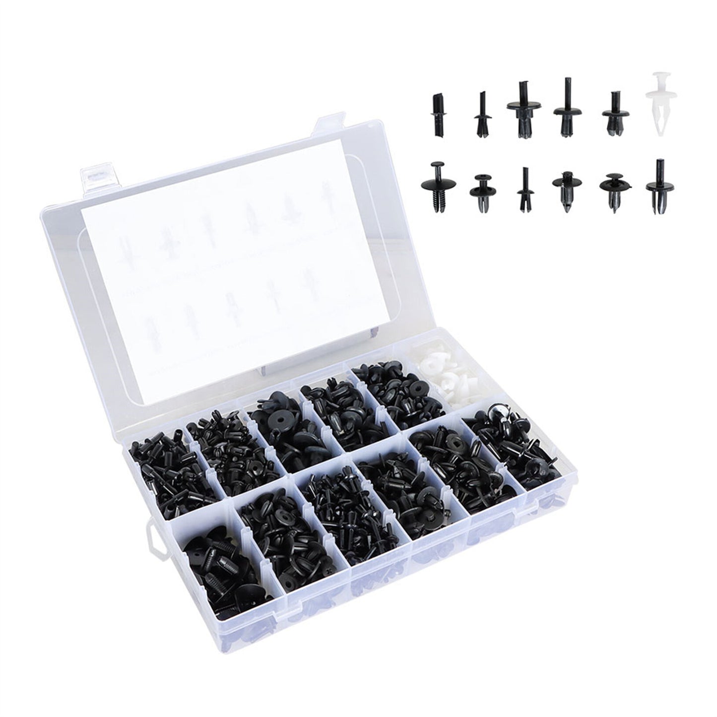 munirater 690PCS Car Automotive Body Plastic Trim Retainer Fastener Clips Push Pin Fender Bumper Tool