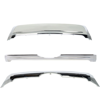 munirater 3PCS Front Bumper Upper & Center & Lower Grille Grills Set Replacement for 2011-2014 Edge Chrome