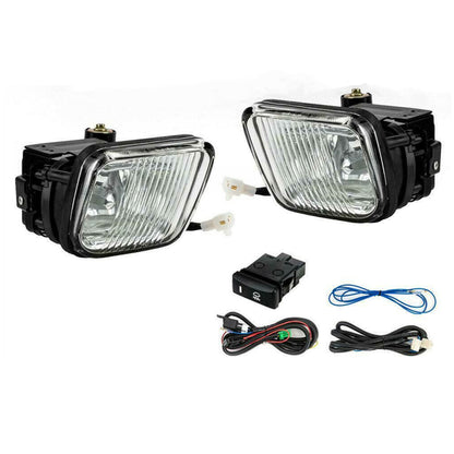 munirater 2-Pack Fog Lights Assembly with Bulbs and Switch Wiring Kit Replacement for 1996-1998 Honda Civic