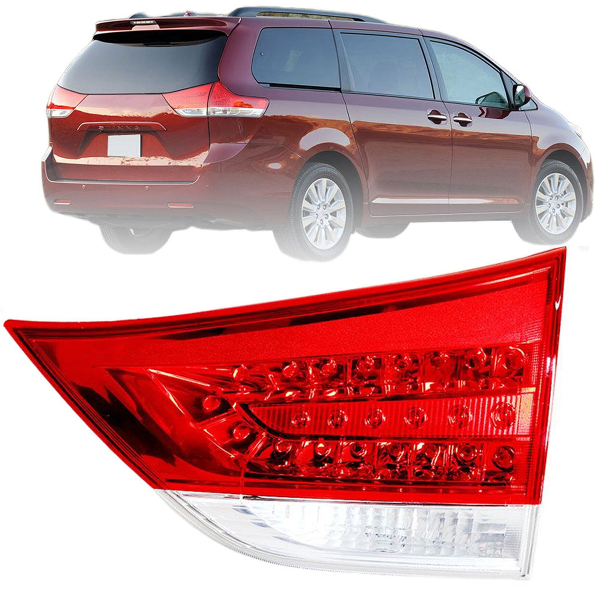 munirater Tail Light Assembly Set For 2011-2014 Toyota Sienna Passenger Right Rear Side