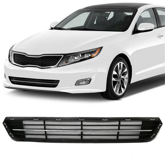 munirater Front Bumper Grille Chrome Molding Black Replacement for 2014 2015 Optima