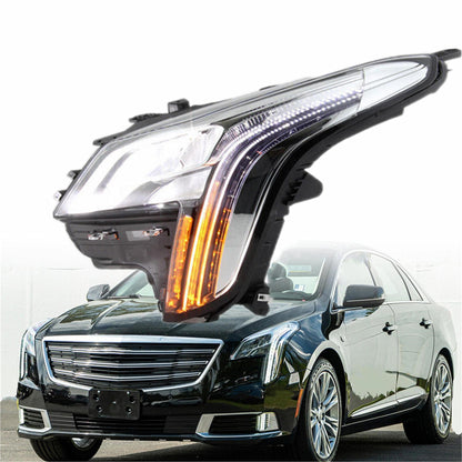 munirater Headlight Assembly Headlamp Clear Lens Projector with LED DRL Driver Side Replacement for 2018 2019 XTS