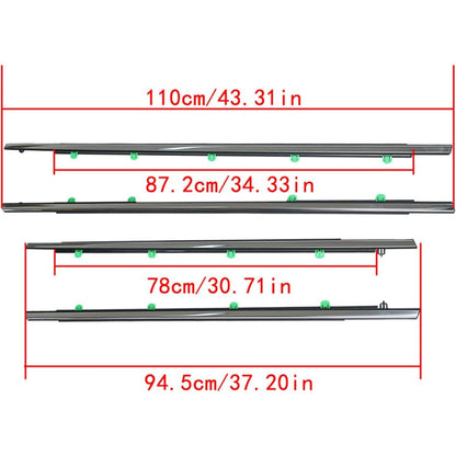 Chrome Outer Window Belt Weatherstrip Kit for 2012-2016 Honda CR-V
