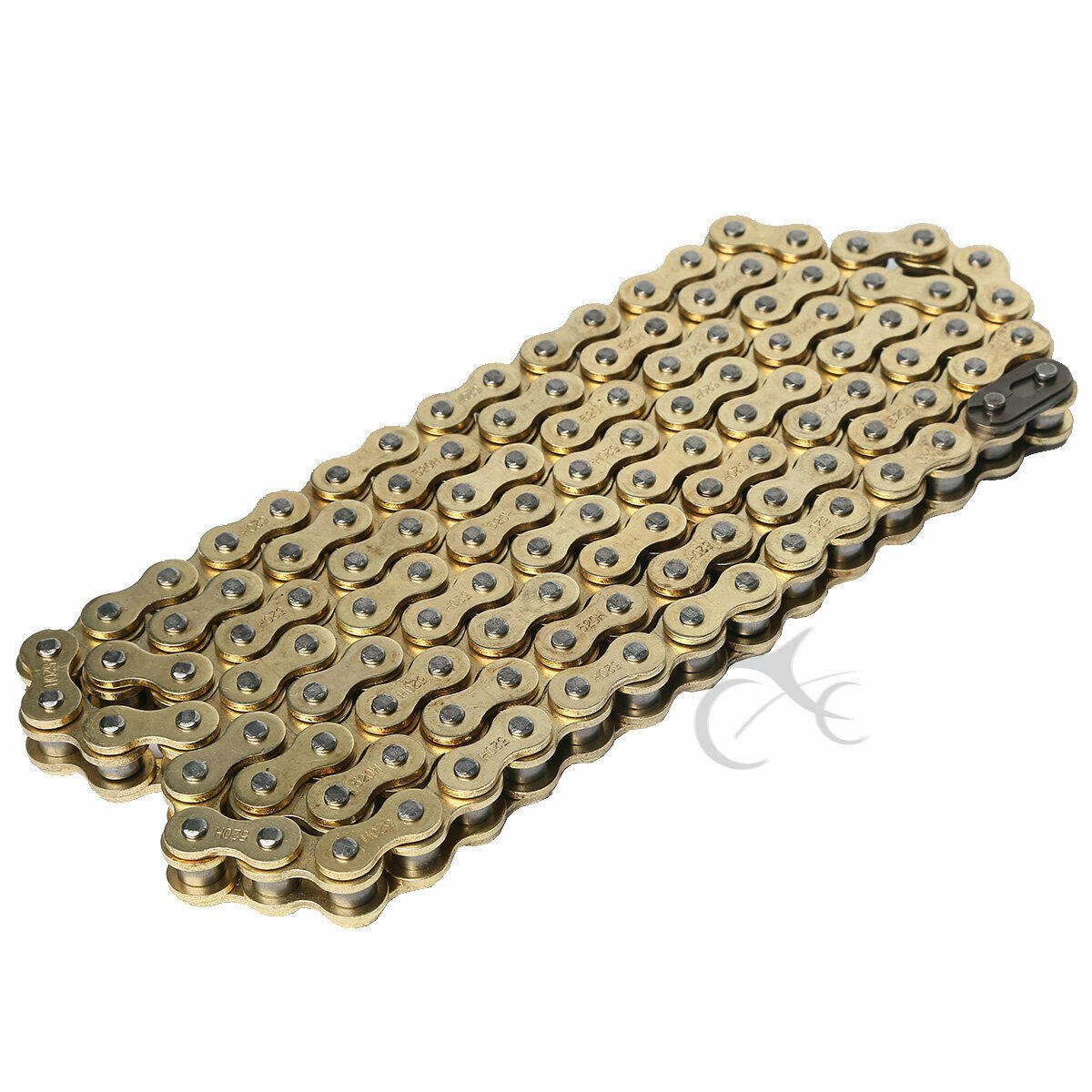 munirater 520 O-Ring Gold Drive Chain 120 Links Replacement for Honda Suzuki Kawasaki 520 X 120 with Masterlink