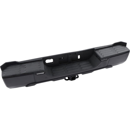 Black Rear Step Bumper for Toyota Tundra 2022-2024, without Sensor Holes, for Tow-Hitch Models, TO1103145
