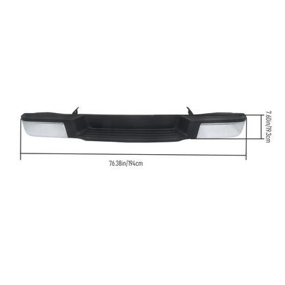 Rear Bumper Assembly Chrome Steel without Parking Aid Sensor Holes Replacement for NV1500 2012-2021 Replacement for NV2500 2012-2021 Replacement for NI1102158