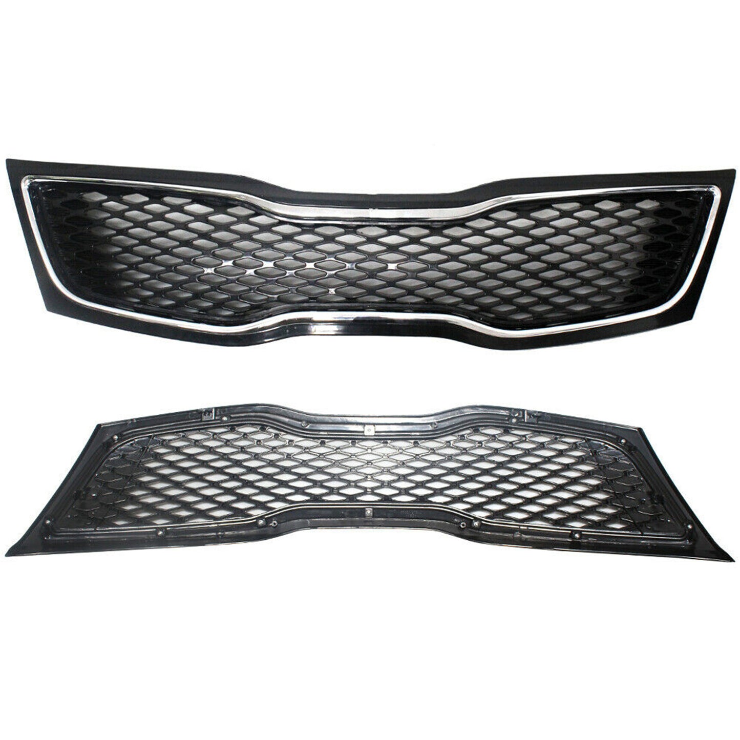 munirater Front Upper Bumper Radiator Grill Grille Black Replacement for 2014 2015 Optima Sedan 4-Door