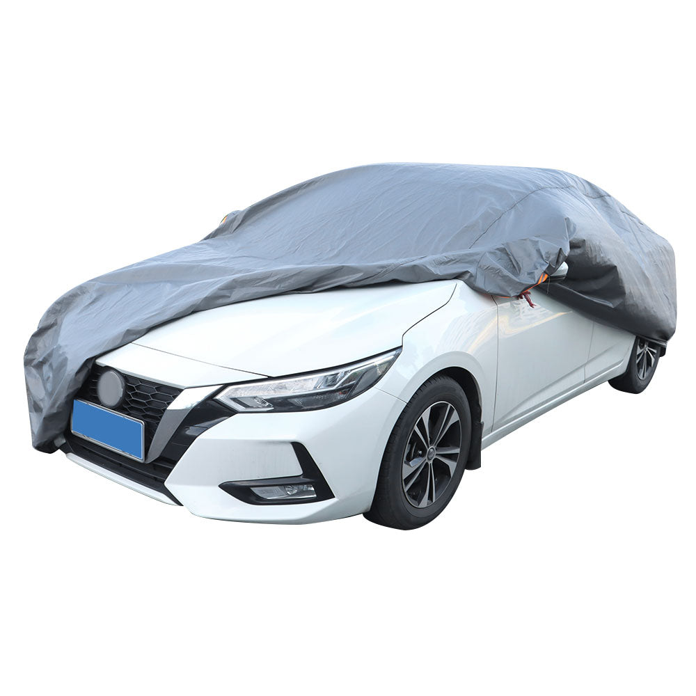 Munirater Universal Full Coverage Car Cover All Weather Protection Gray Replacement for Length up to 181.1 L x 62.99 W x 39.37H