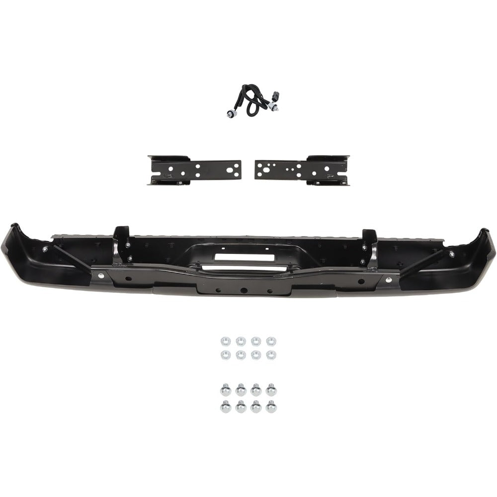 Black Steel Rear Step Bumper for Nissan Titan 2004-2015, NI1103117